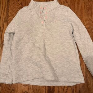 Vineyard Vines Light Gray Sweatshirt with Pink Accents